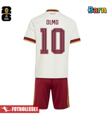 Spanien Dani Olmo #10 Bortatröja Barn VM 2026 Kortärmad (+ Korta byxor)
